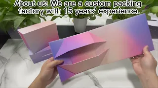 Foldable Magnetic Gift Box With Holographic Logo